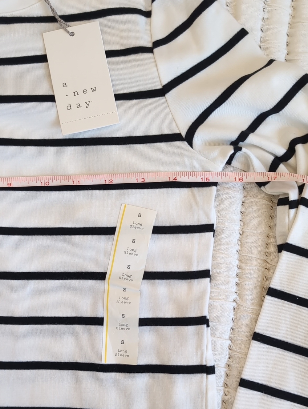 NWT A New Day Fitted Long Sleeve Tee Shirt Size S - Picture 3 of 3